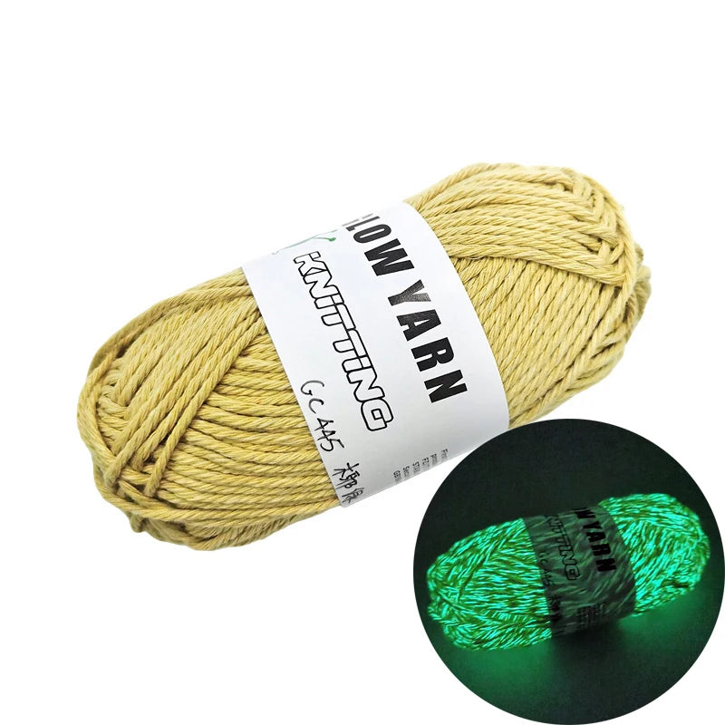 Functional Luminous Yarn Knitting Wool Yarn Glow In The Dark Luminous Cotton Yarn Crochet Sweater Hat Scarf Hand Knitting Tools