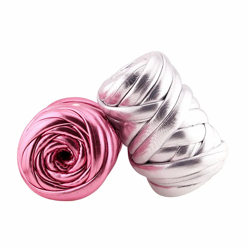 500g 1PC Imitation Metal Leather Thick Super Bulky Chunky Yarn Hand Knitting Woven Thread Basket Blanket Carpets Giant Yarn DIY