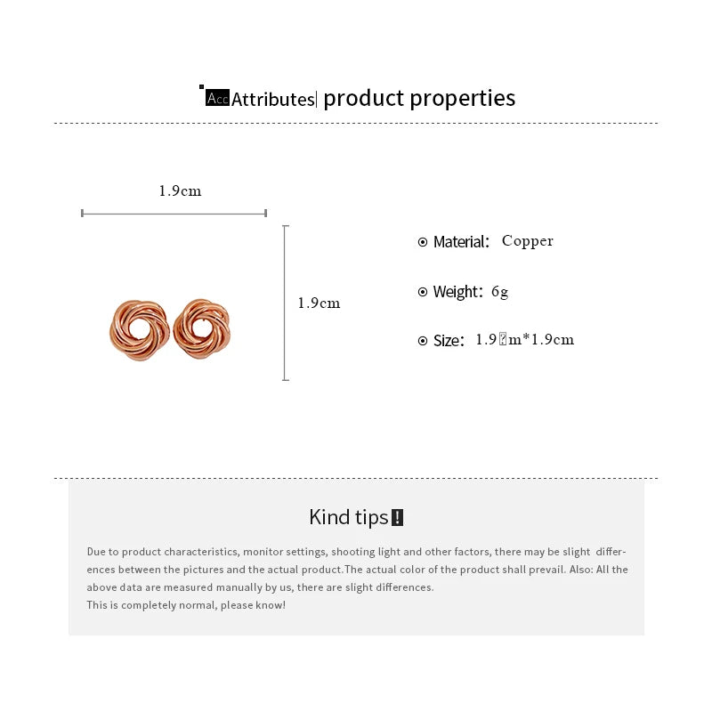 Minimalist Knot Stud Earrings – Fashion Women’s Jewelry