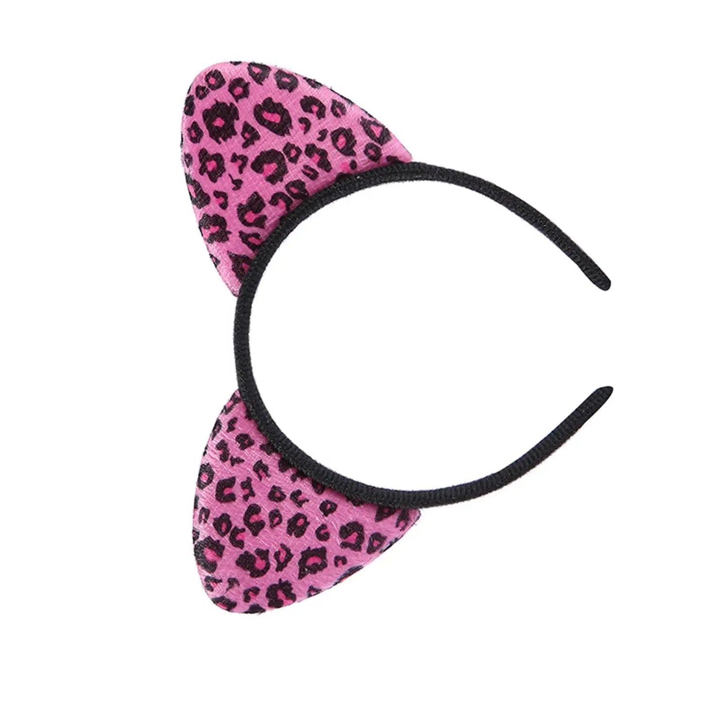Vintage Leopard Print Cat Ears Headband For Girls Women Cute Cat Ears Hair Hoop Hairband Kid Hair Accessories Headwear