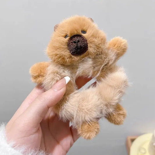 Fun Hair Tie Capybara Furry Scrunchies for Party Headwear for Vacation Travel