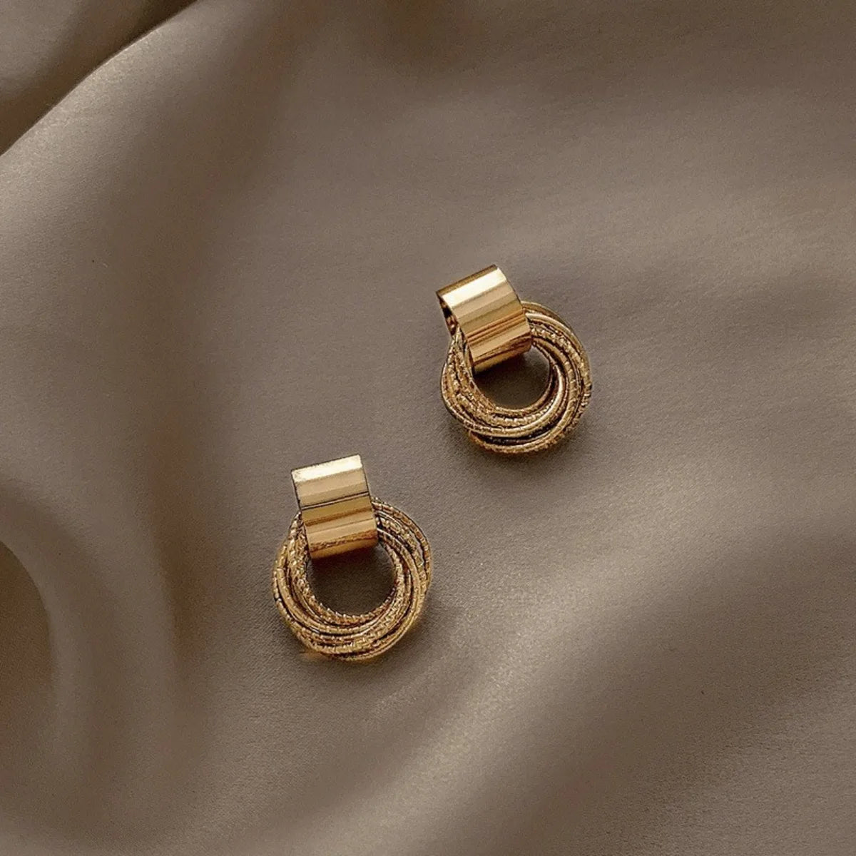 Layered Hoop Drop Earrings – Women’s Fashion Metal Jewelry
