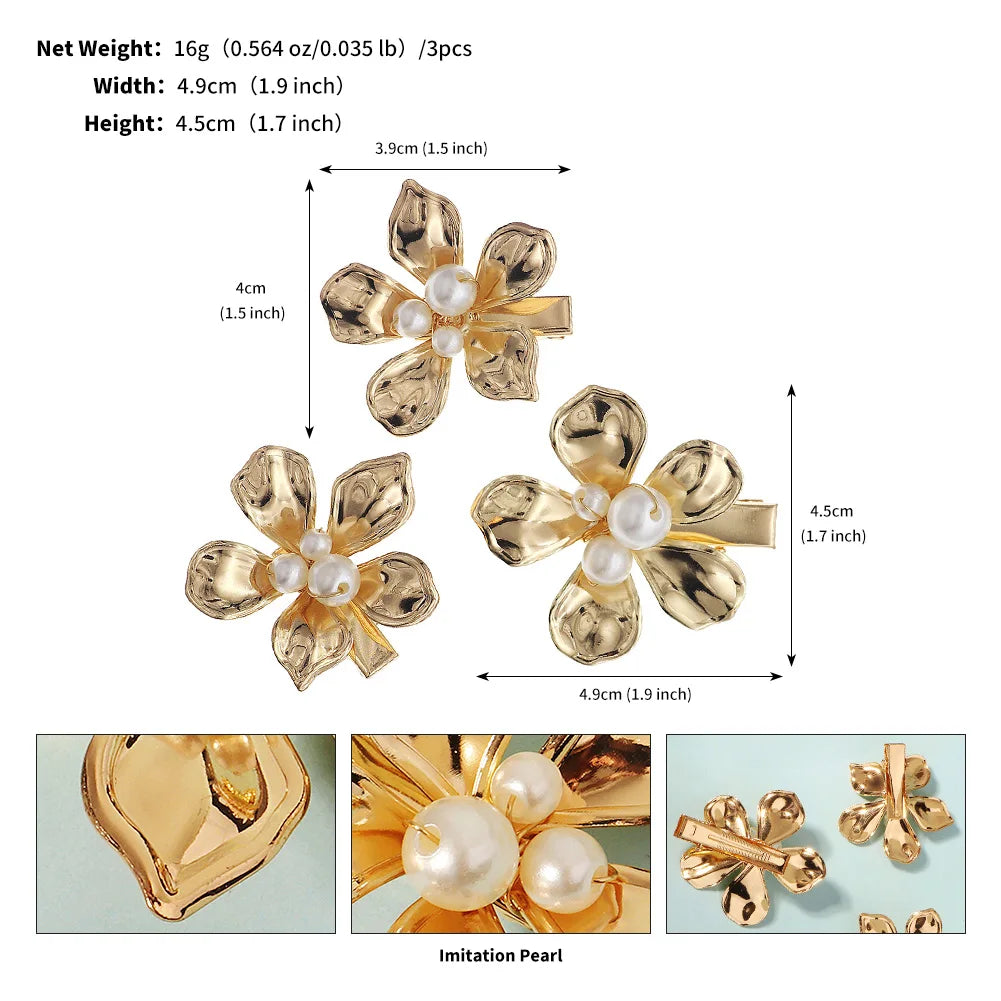 10Pce Flower Crystal Hair Clips For Women Hairpins Girls Side Bangs Clips Flower Barrette Hawaiian Wedding Party Bag Hat Accesso