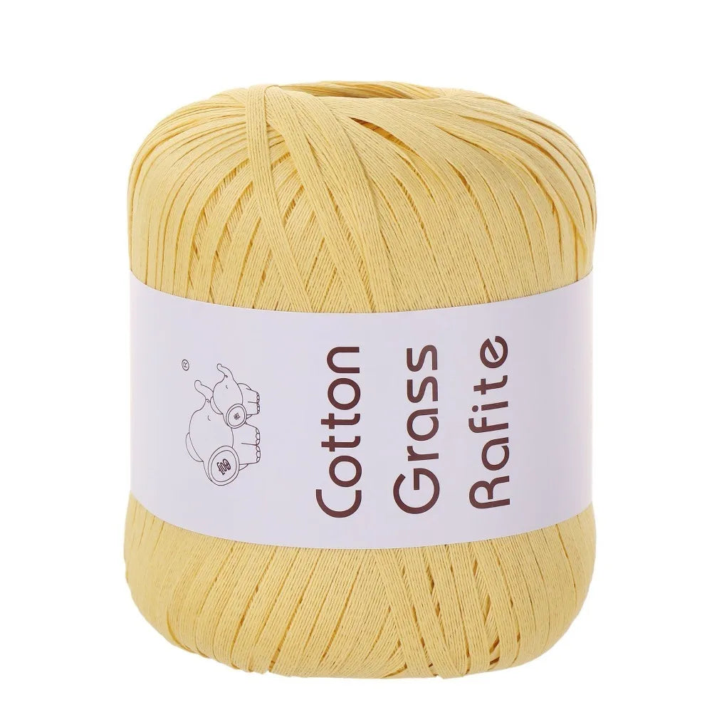 New Multicolour Rafia Yarn DIY Hand-Knitted Crocheting Paper Threads Raffia Straw Yarn Knitting