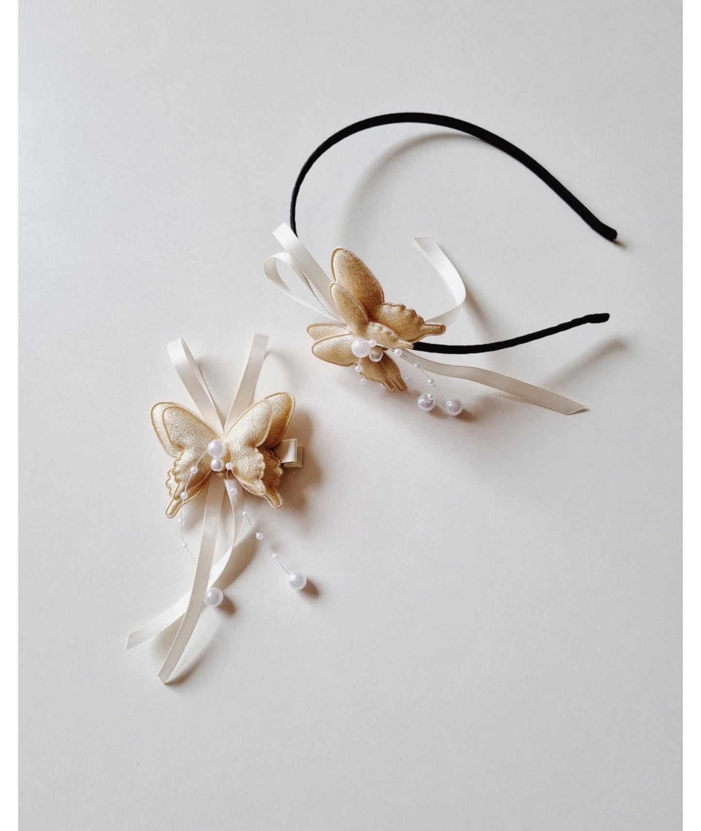 Elegant Handmade Butterfly Hanbok Hairband– Fusion Style Korean traditional beauty hair fashion korean idol pastel headband [with Pinkluvme]