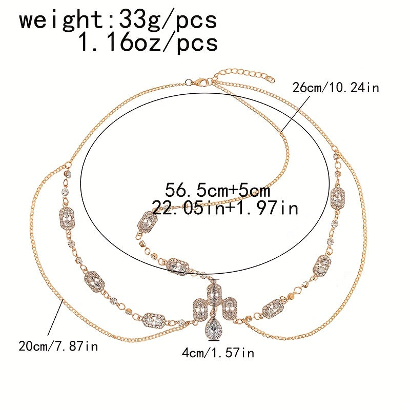 Bridal Crystal Head Chain – Fashion Zinc Alloy Wedding Hair Jewelry