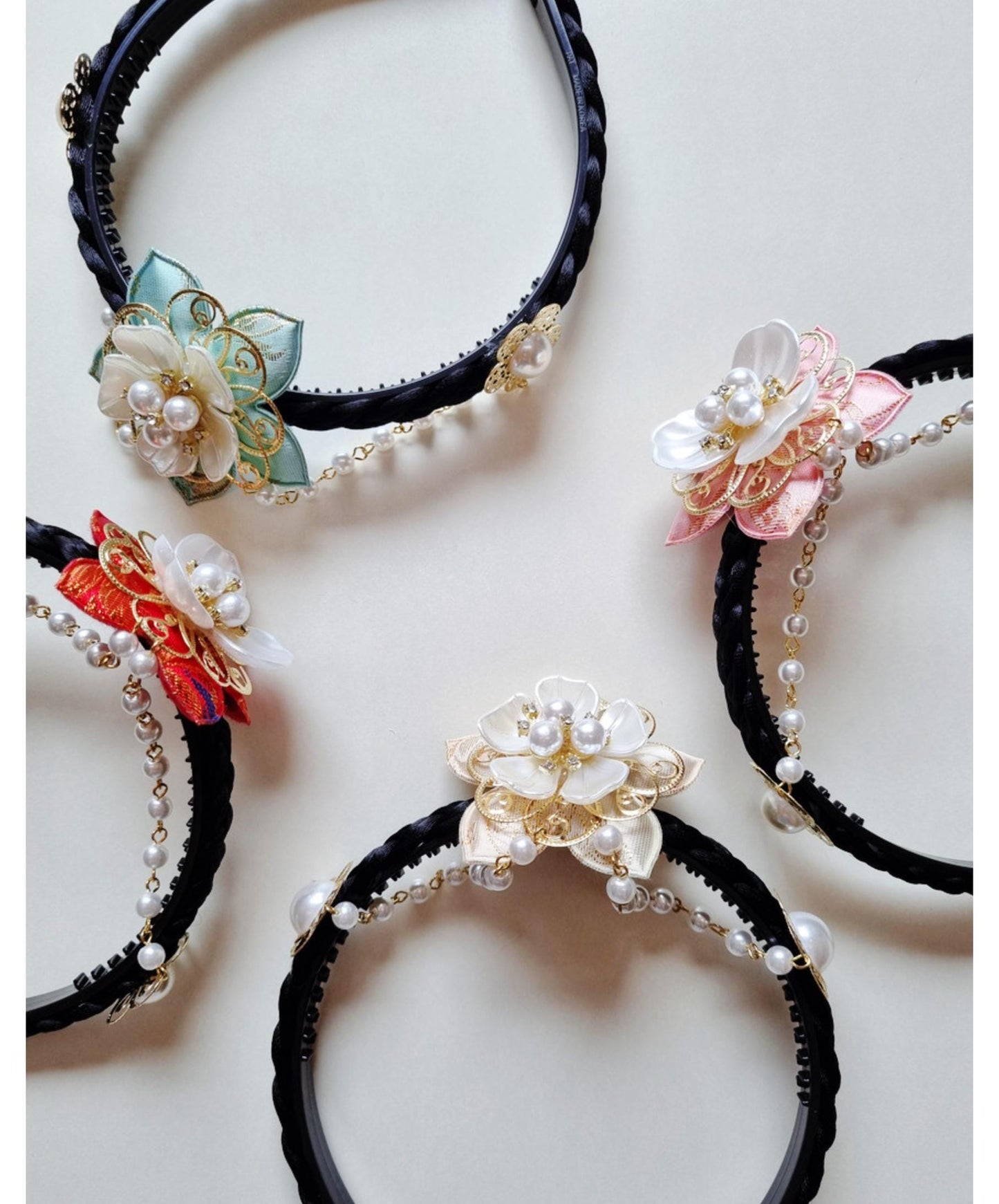 Pearl Style Baessi Gache Hairband Traditional Korean Princess Style Handmade K beauty Korean fashion hanbok chuseok seollal [with Pinkluvme]