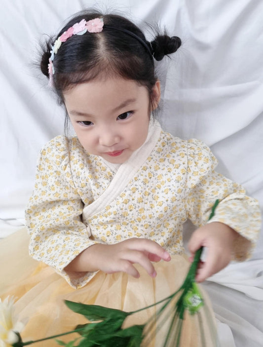 Pastel Hanbok Headband Flower / Butterfly Traditional Korean idol style seollal chuseok lunar new year halloween photoshoot [with Pinkluvme]