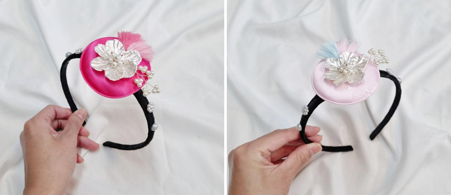 Mother-of-Pearl Style Blossom Hanbok Headband Korean traditional chuseok seollal Kpop photoshoot doljanchi newborn birthday [with Pinkluvme]