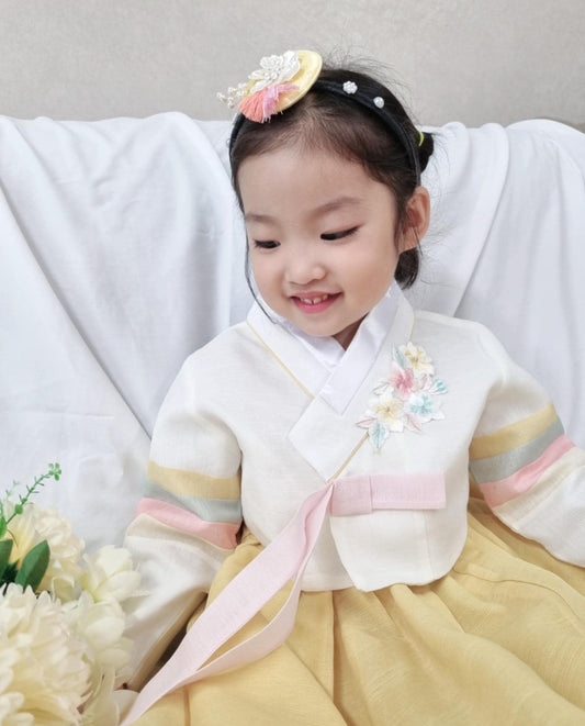 Mother-of-Pearl Style Blossom Hanbok Headband Korean traditional chuseok seollal Kpop photoshoot doljanchi newborn birthday [with Pinkluvme]