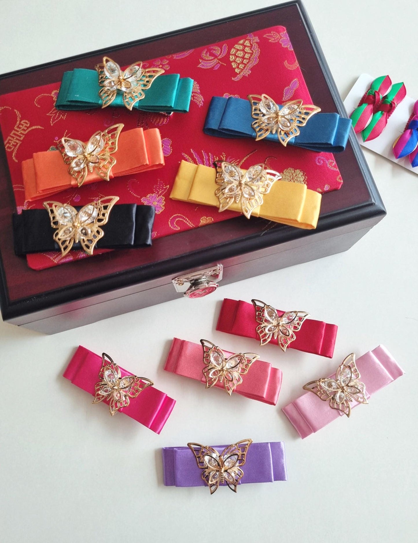 Elegant Butterfly Hanbok-Inspired Hair Clip 10 colors Korean traditional accessory seollal chuseok doljanchi photoshoot [with Pinkluvme]