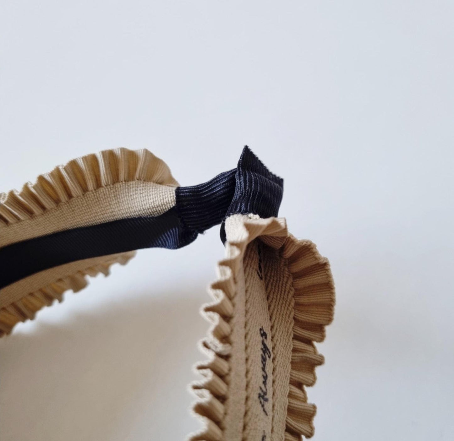 Ruffle Scarf Bow Headband – Detachable Ribbon Hairband girl daily school hairband with lettering mom and daughter style [with Pinkluvme]