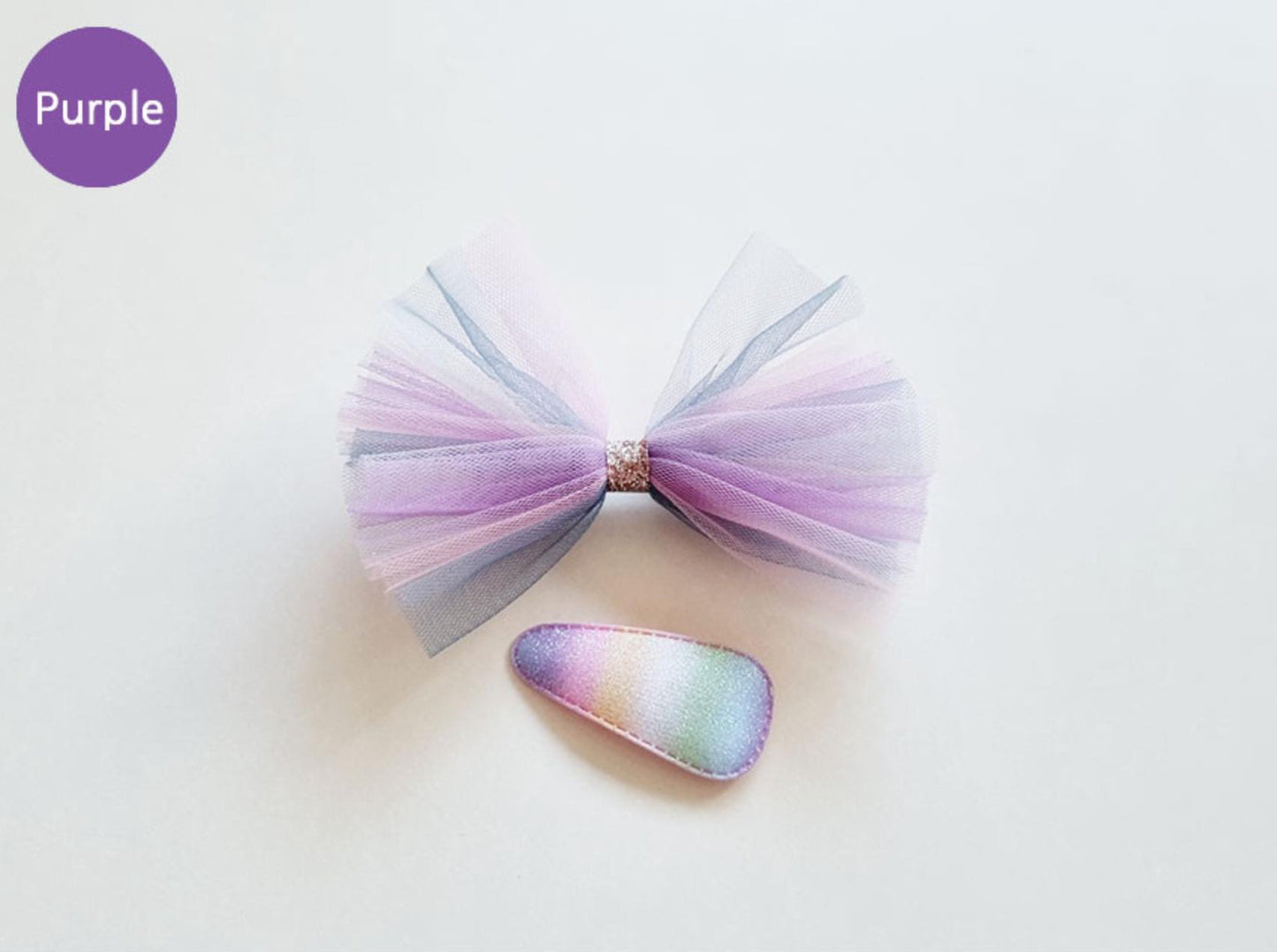 Pastel Dream Chiffon Ribbon Hair Clip Set free random rainbow snap clip Korean handmade Kpop idol birthday party princess [with Pinkluvme]