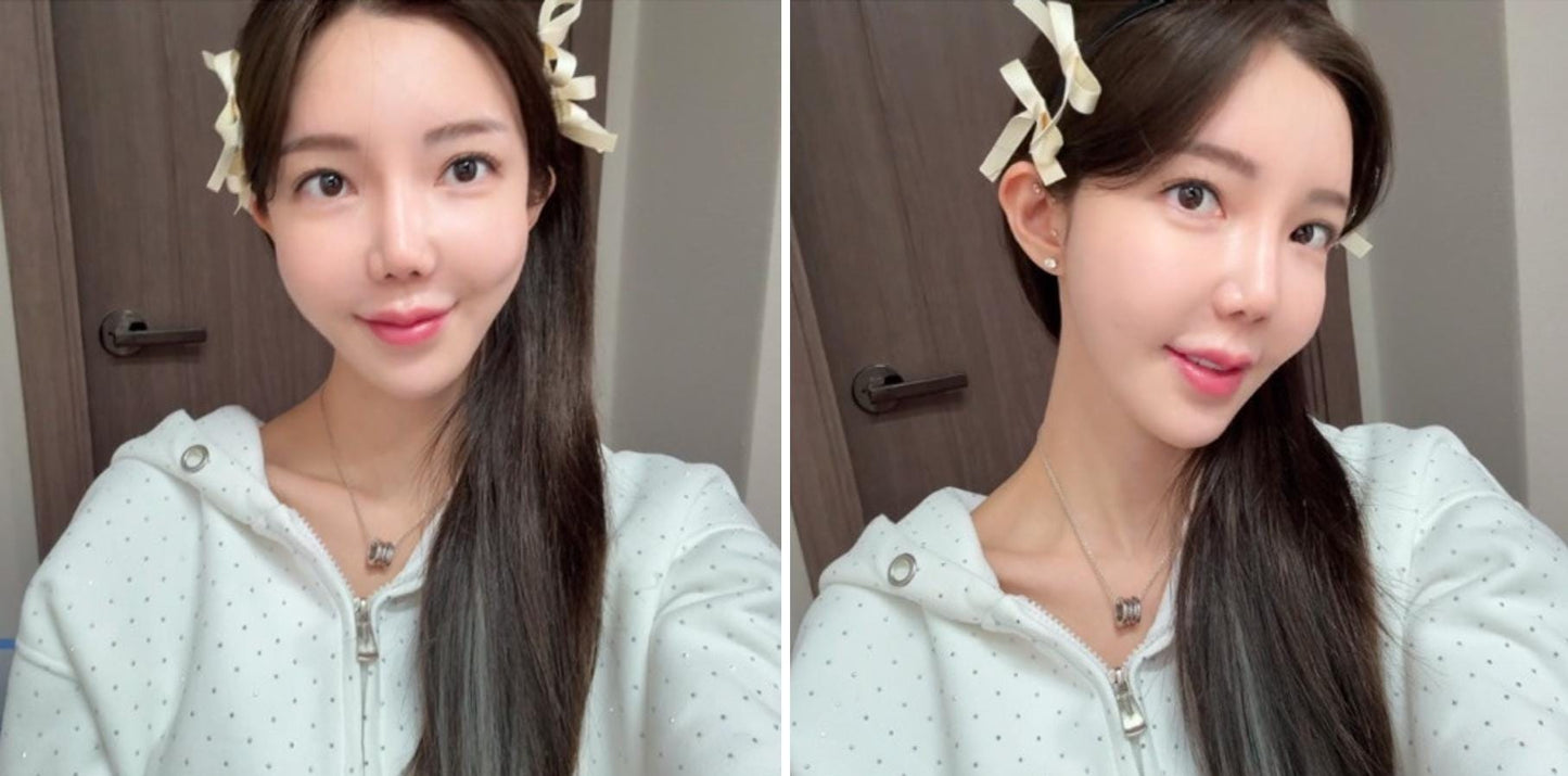 Balletcore Double Ribbon Headband Korean handmade idol style two bows on side black pink ivory kids adult satin finish [with Pinkluvme]