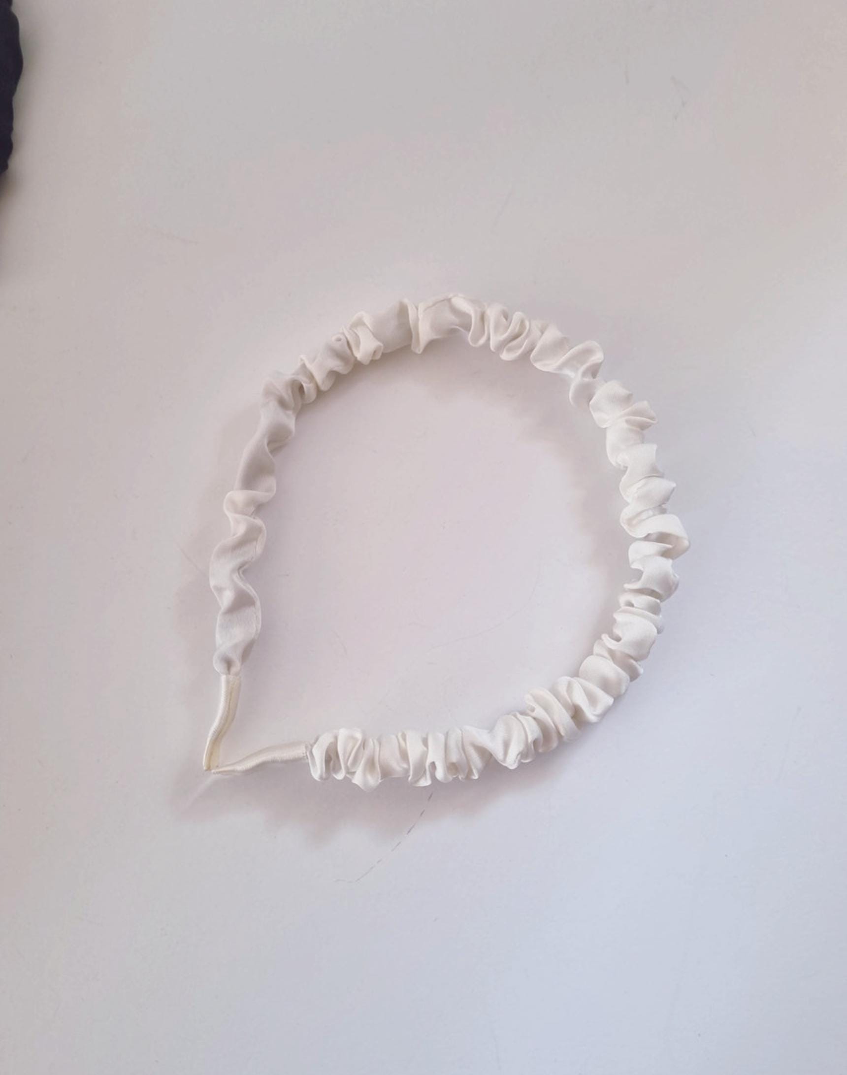 Silky Ruched Fabric Headband free size adult and children mom and daughter classic timeless pink ivory beige blue black [with Pinkluvme]