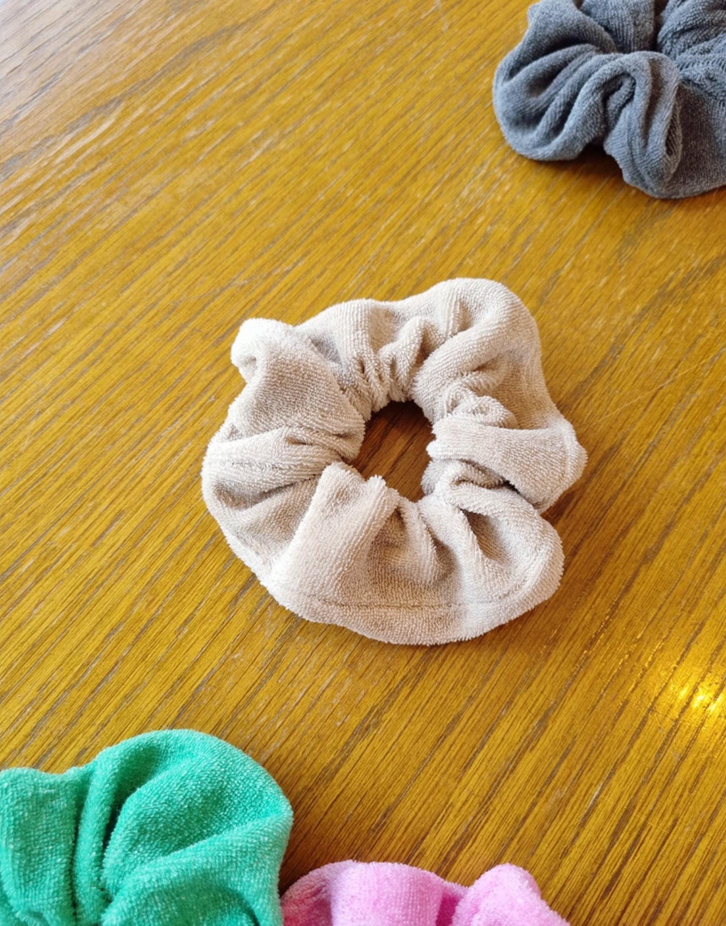 Terry Towel Scrunchies – 5 Vivid Colors Handmade in Korea [with Pinkluvme]