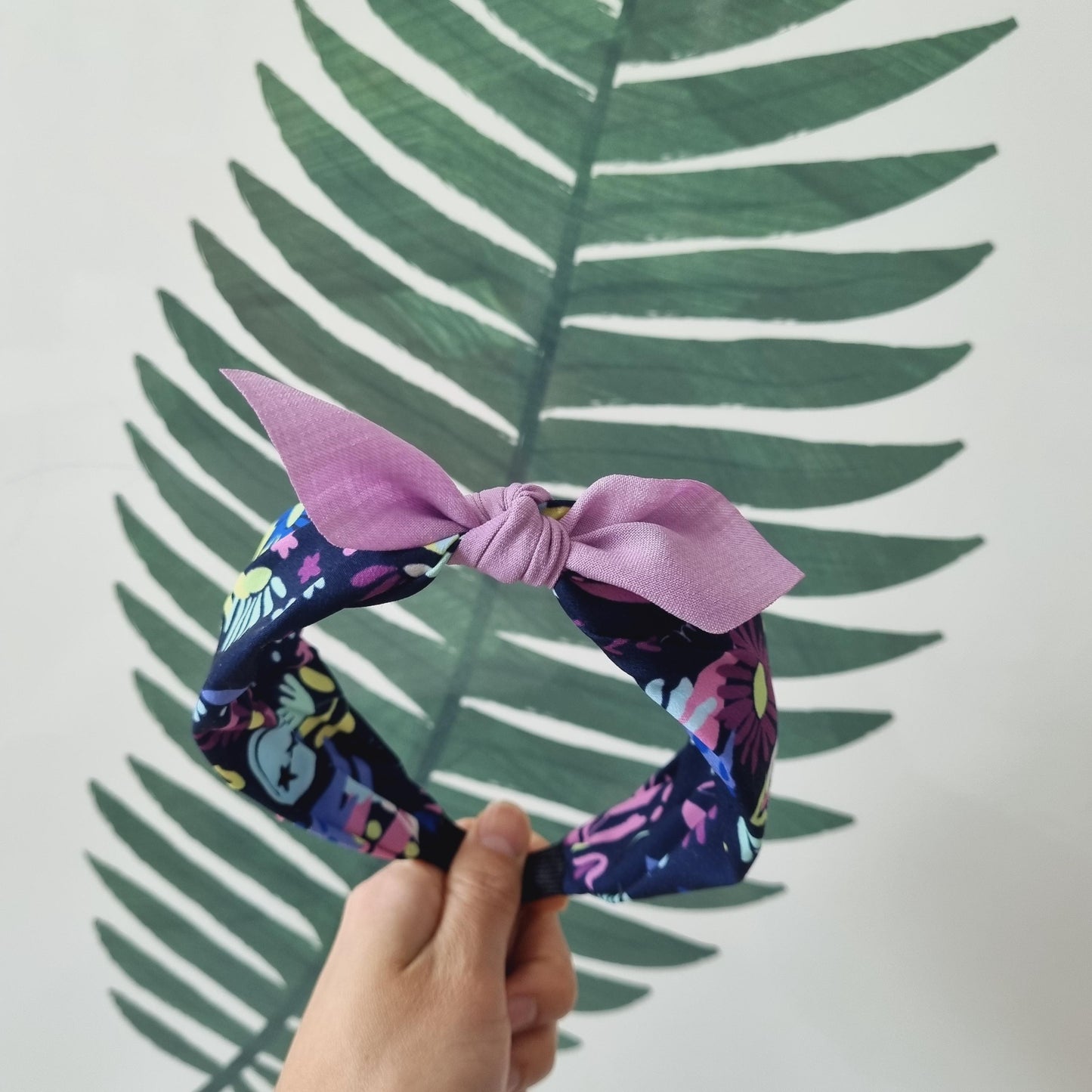 Aloha Smile Fabric Headband for Kids handmade in Korea summer vacation look beach party fun poppy school smiley face vivid [with Pinkluvme]