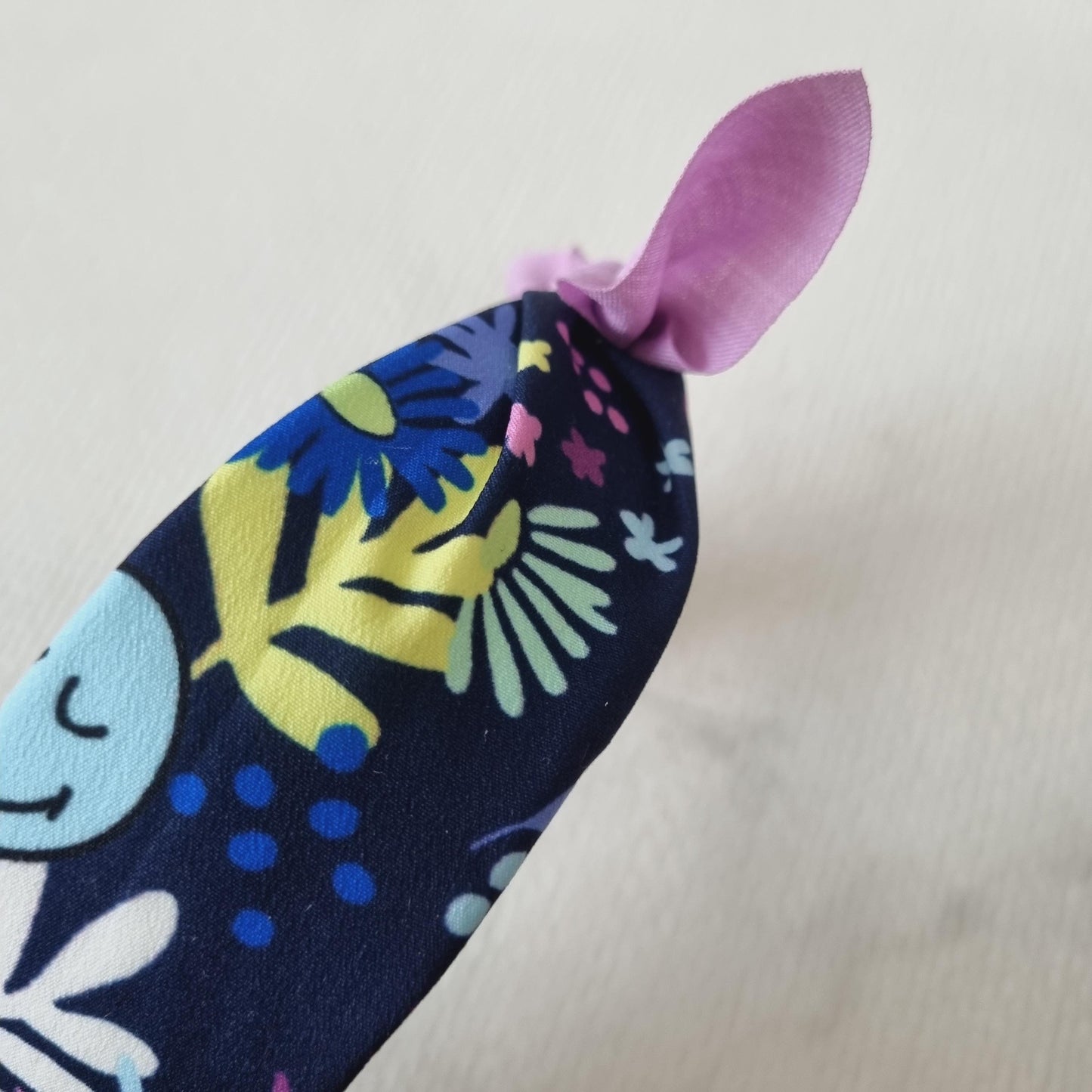 Aloha Smile Fabric Headband for Kids handmade in Korea summer vacation look beach party fun poppy school smiley face vivid [with Pinkluvme]