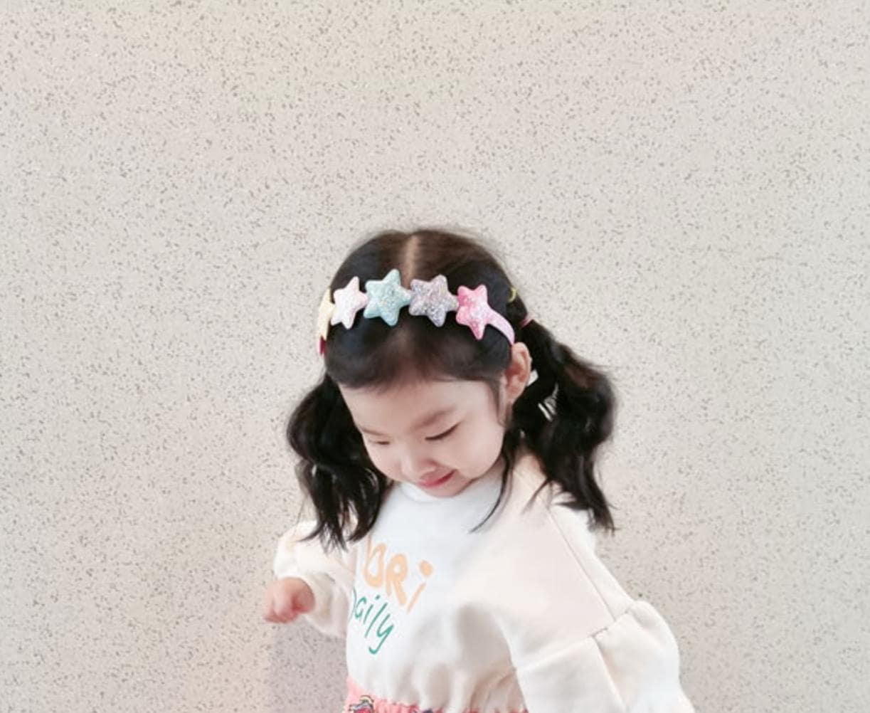 Glitter Glow-in-the-dark Sparkle Star Headband Handmade Kpop idol style fashion hair party birthday Halloween hairband [with Pinkluvme]