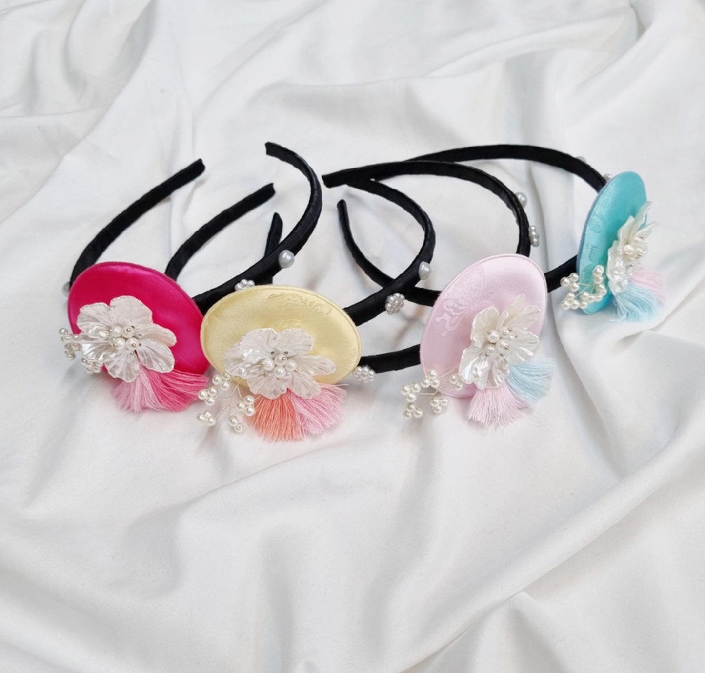 Mother-of-Pearl Style Blossom Hanbok Headband Korean traditional chuseok seollal Kpop photoshoot doljanchi newborn birthday [with Pinkluvme]