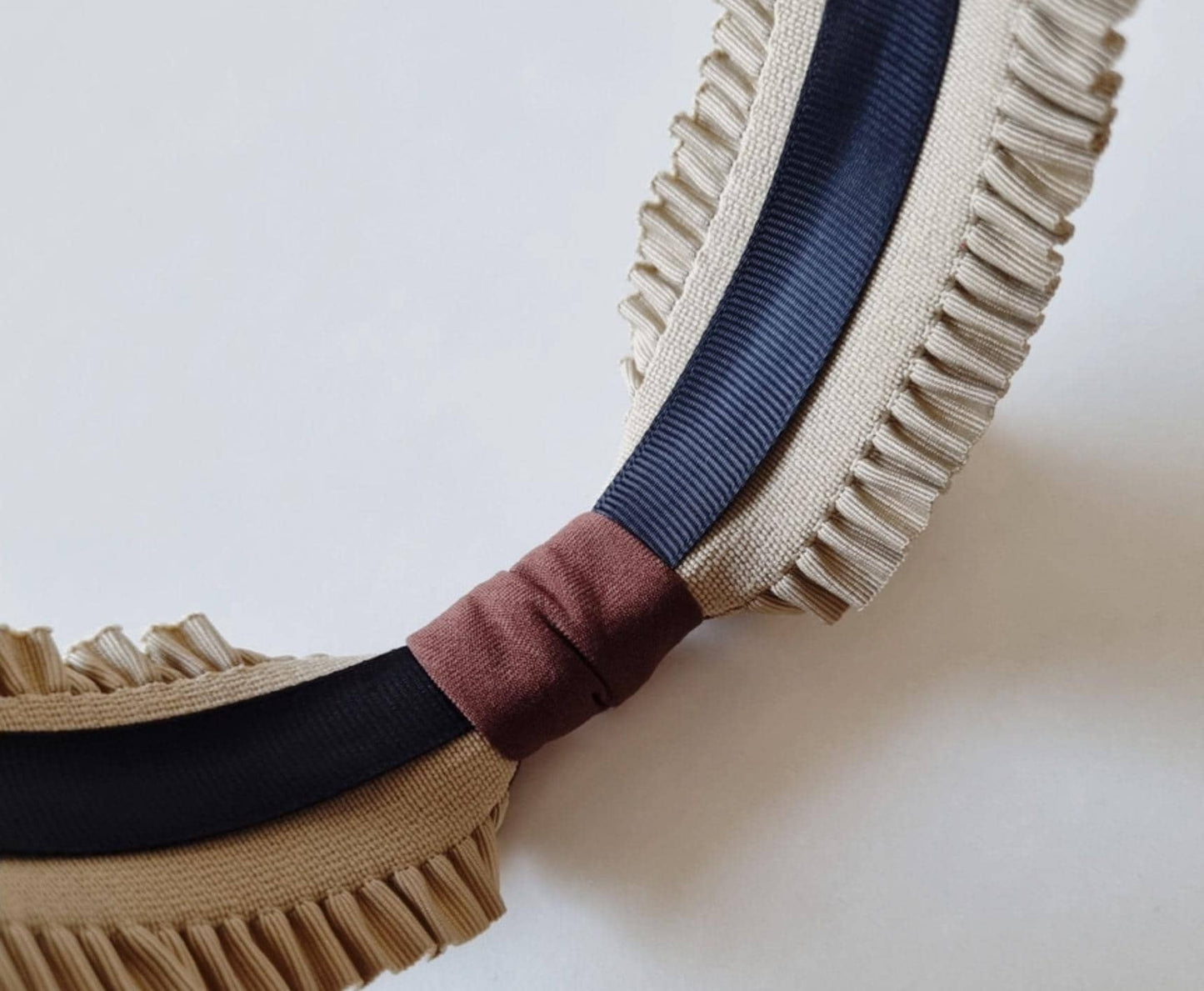 Ruffle Scarf Bow Headband – Detachable Ribbon Hairband girl daily school hairband with lettering mom and daughter style [with Pinkluvme]