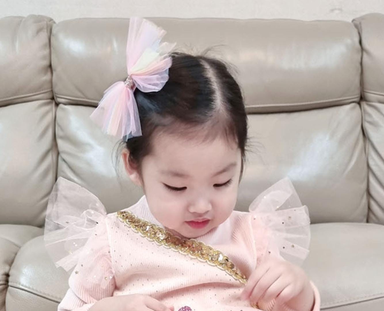 Pastel Dream Chiffon Ribbon Hair Clip Set free random rainbow snap clip Korean handmade Kpop idol birthday party princess [with Pinkluvme]