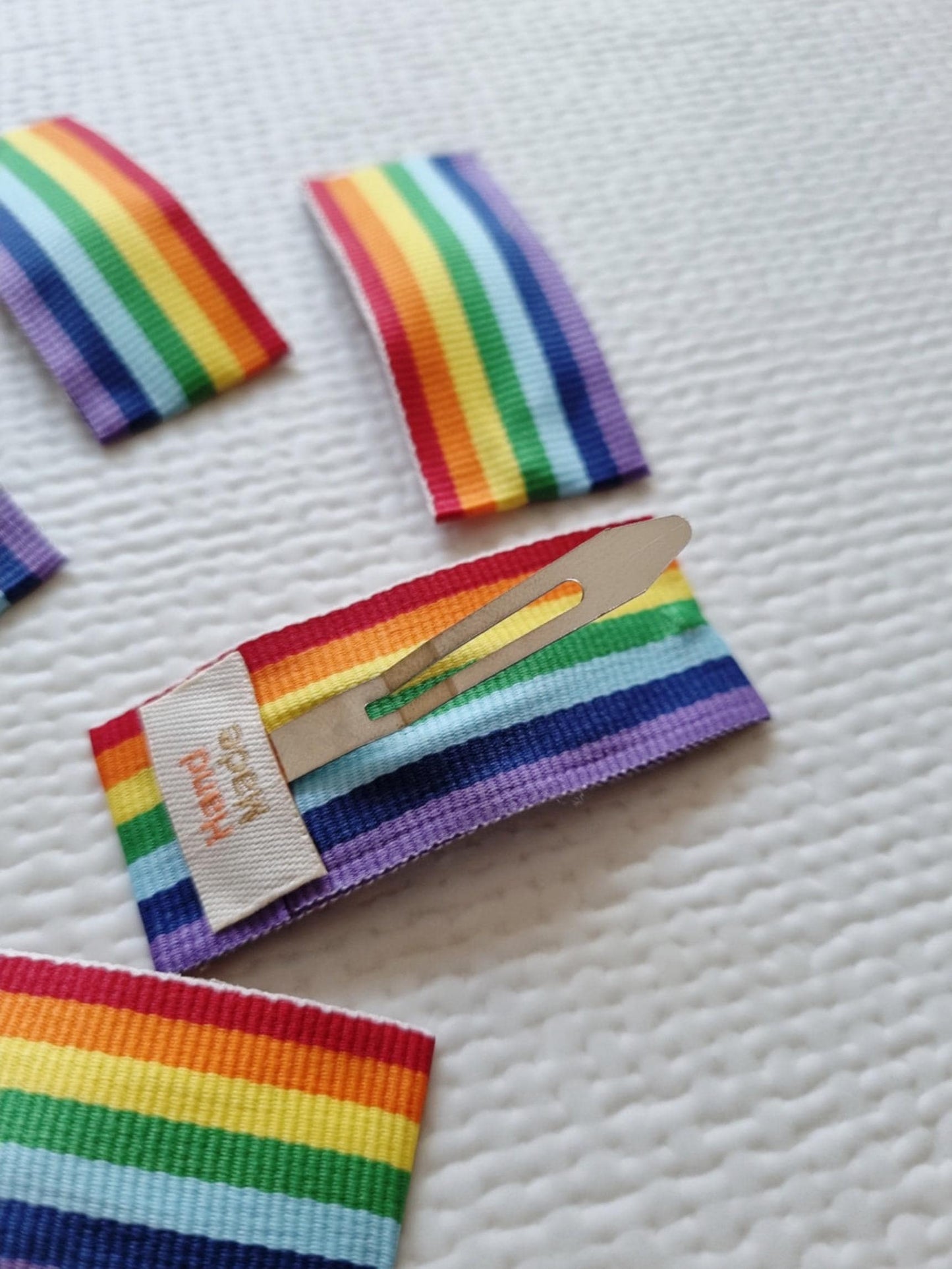 Poppy Color Classic Twisted Layered Bow Clip free rainbow snap clip hypoallergenic nickel free baby safe faux leather strip [with Pinkluvme]