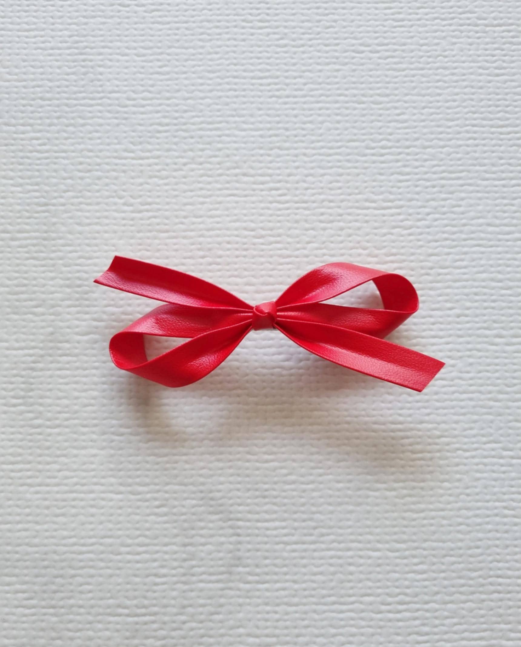 Poppy Color Classic Twisted Layered Bow Clip free rainbow snap clip hypoallergenic nickel free baby safe faux leather strip [with Pinkluvme]