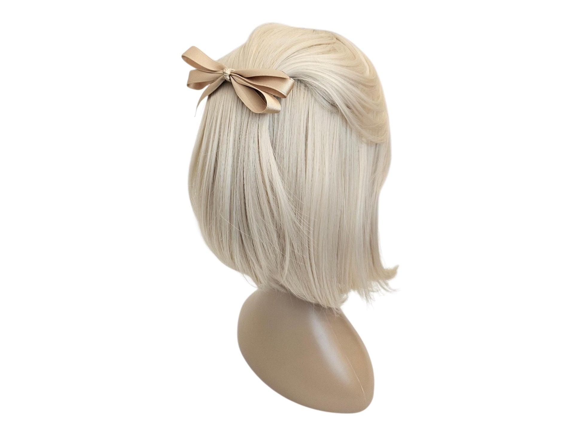 Classic Satin Bow Hair Barrette Medium & Large Sizes available in 6 colors Handmade in Korea 15 yrs experience mom and girl [with Pinkluvme]