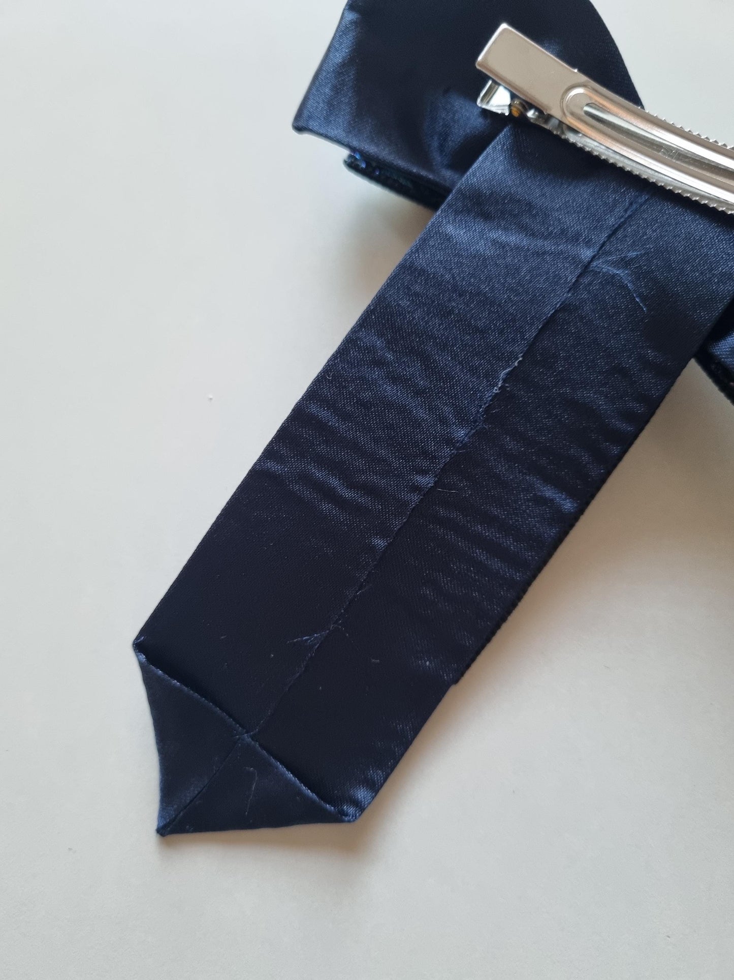 Korean Mother-of-Pearl Print Bow Daenggi Hair Clip white pink red yellow navy Kpop idol style chuseok seollal traditional [with Pinkluvme]