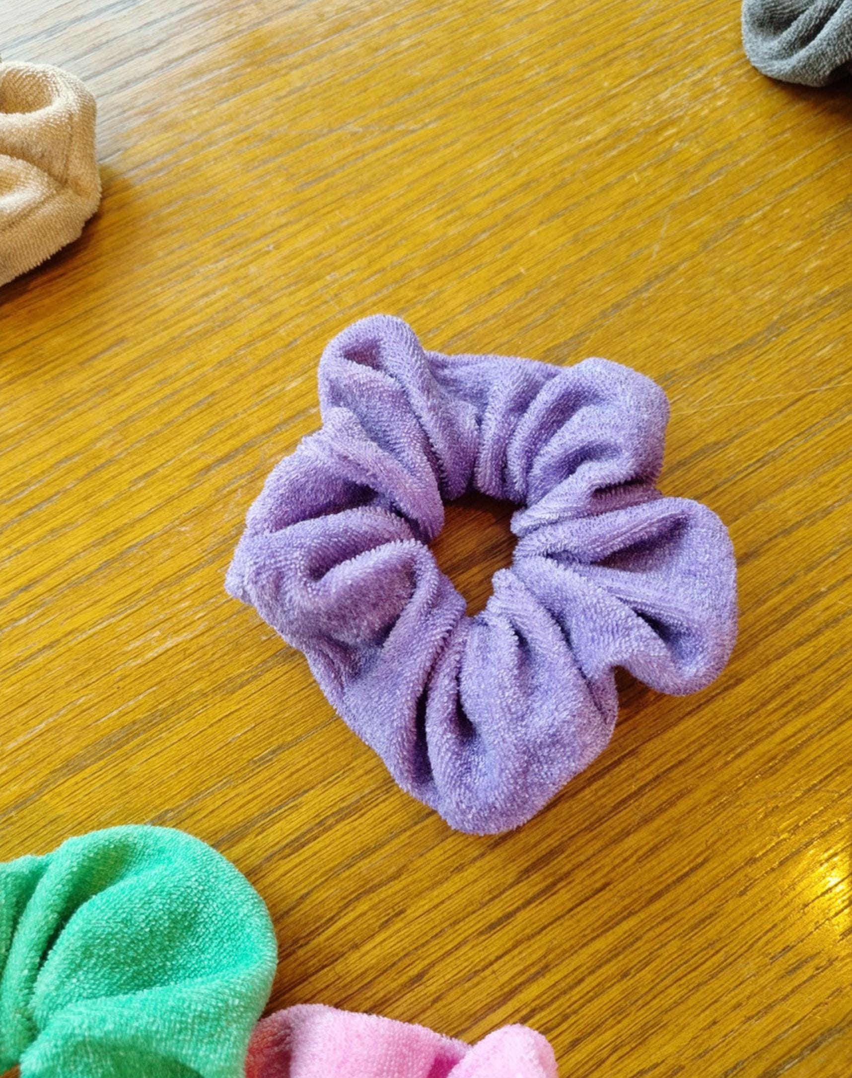 Terry Towel Scrunchies – 5 Vivid Colors Handmade in Korea [with Pinkluvme]