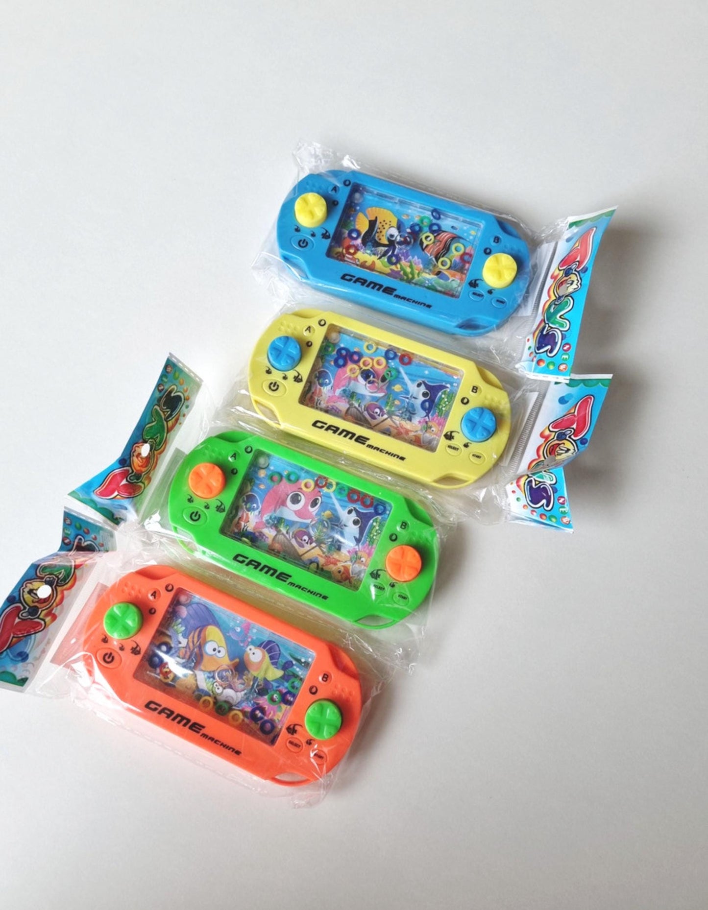 Kids Party Favor Activity Goodie Bag 4in1 Play Gift Set Korean church classroom prize bubble wand game console puzzle stamp [with Pinkluvme]