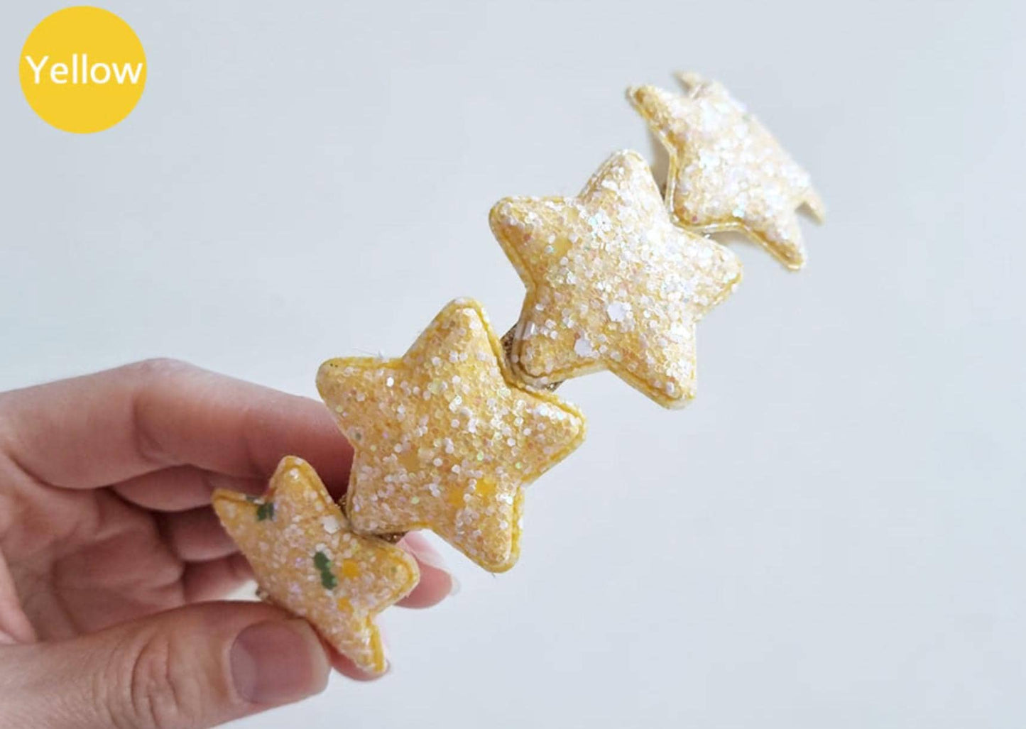 Glitter Glow-in-the-dark Sparkle Star Headband Handmade Kpop idol style fashion hair party birthday Halloween hairband [with Pinkluvme]